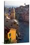 Europe, Italy, Vernazza. Cinque Terre Town of Vernazza, Italy-Kymri Wilt-Stretched Canvas