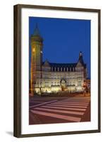 Europe, Luxembourg, Luxembourg City, Place De Metz, Bank Museum, Evening-Chris Seba-Framed Photographic Print