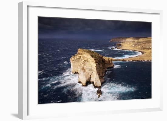 Europe, Maltese Islands, Gozo. Dramatic Scenery in Dwejra.-Ken Scicluna-Framed Photographic Print