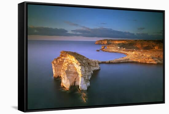 Europe, Maltese Islands, Gozo. Dramatic Scenery in Dwejra-Ken Scicluna-Framed Stretched Canvas