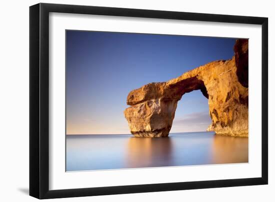 Europe, Maltese Islands, Gozo. the Famed Rock Formations of the Azure Window in Dwejra.-Ken Scicluna-Framed Photographic Print