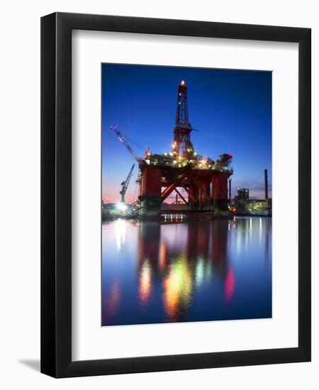 Europe, Maltese Islands, Malta. an Oil Rig at the Ship Repairing Site.-Ken Scicluna-Framed Photographic Print