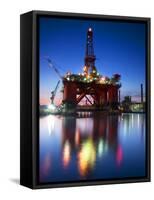 Europe, Maltese Islands, Malta. an Oil Rig at the Ship Repairing Site.-Ken Scicluna-Framed Stretched Canvas