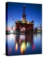 Europe, Maltese Islands, Malta. an Oil Rig at the Ship Repairing Site.-Ken Scicluna-Stretched Canvas