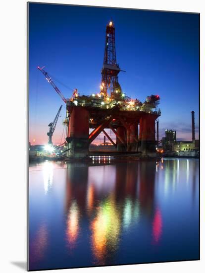 Europe, Maltese Islands, Malta. an Oil Rig at the Ship Repairing Site.-Ken Scicluna-Mounted Photographic Print