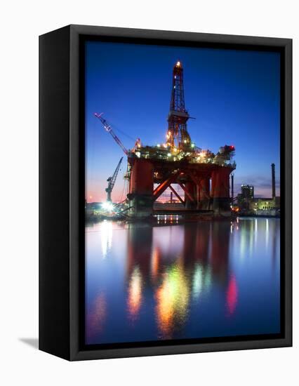 Europe, Maltese Islands, Malta. an Oil Rig at the Ship Repairing Site.-Ken Scicluna-Framed Stretched Canvas