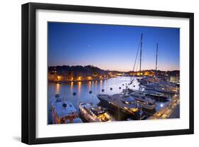 Europe, Maltese Islands, Malta. the Port of Vittoriosa with Luxury Yachts Parked at the Marina.-Ken Scicluna-Framed Photographic Print