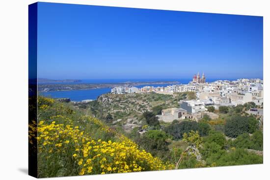 Europe, Maltese Islands, Malta. the Village of Melllieha Overlooking the Sea.-Ken Scicluna-Stretched Canvas