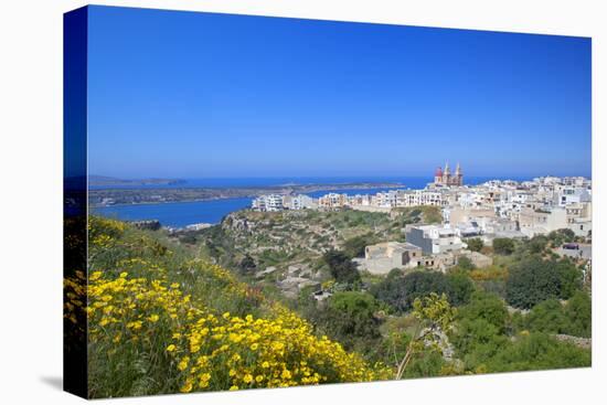 Europe, Maltese Islands, Malta. the Village of Melllieha Overlooking the Sea.-Ken Scicluna-Stretched Canvas