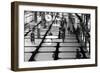 Europe, Netherlands, Amsterdam. Abstract of commuters reflected in the ceiling of train station.-Jaynes Gallery-Framed Photographic Print