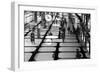 Europe, Netherlands, Amsterdam. Abstract of commuters reflected in the ceiling of train station.-Jaynes Gallery-Framed Photographic Print