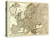Europe - Panoramic Map-Lantern Press-Stretched Canvas