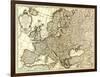 Europe - Panoramic Map-Lantern Press-Framed Art Print