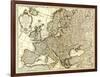 Europe - Panoramic Map-Lantern Press-Framed Art Print