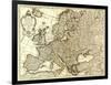 Europe - Panoramic Map-Lantern Press-Framed Art Print