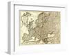 Europe - Panoramic Map-Lantern Press-Framed Art Print