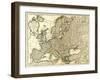 Europe - Panoramic Map-Lantern Press-Framed Art Print