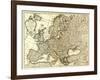 Europe - Panoramic Map-Lantern Press-Framed Art Print