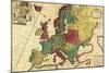 Europe - Panoramic Map-Lantern Press-Mounted Art Print