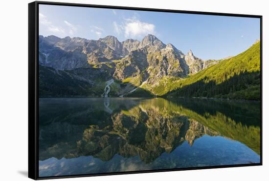 Europe, Poland, Carpathian Mountains, Zakopane, Lake Morskie Oko (Eye of the Sea)-Christian Kober-Framed Stretched Canvas