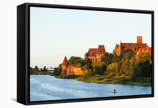 Europe, Poland, Pomerania, Medieval Malbork Castle, Marienburg Fortress of Mary, UNESCO Site-Christian Kober-Framed Stretched Canvas