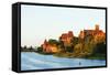 Europe, Poland, Pomerania, Medieval Malbork Castle, Marienburg Fortress of Mary, UNESCO Site-Christian Kober-Framed Stretched Canvas