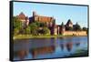 Europe, Poland, Pomerania, Medieval Malbork Castle, Marienburg Fortress of Mary, UNESCO Site-Christian Kober-Framed Stretched Canvas