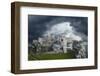 Europe, Poland. Storm clouds over Ogrodzieniec Castle.-Jaynes Gallery-Framed Photographic Print