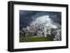 Europe, Poland. Storm clouds over Ogrodzieniec Castle.-Jaynes Gallery-Framed Photographic Print