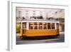 Europe, Portugal, Lisbon, a Speeding Tram (Streetcar) in the City Center-Alex Robinson-Framed Photographic Print