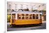 Europe, Portugal, Lisbon, a Speeding Tram (Streetcar) in the City Center-Alex Robinson-Framed Photographic Print