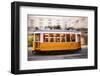 Europe, Portugal, Lisbon, a Speeding Tram (Streetcar) in the City Center-Alex Robinson-Framed Photographic Print