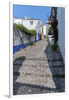 Europe, Portugal, Obidos, Cobblestone Street-Lisa S. Engelbrecht-Framed Photographic Print