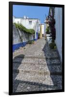 Europe, Portugal, Obidos, Cobblestone Street-Lisa S. Engelbrecht-Framed Photographic Print