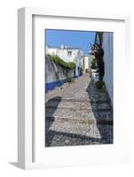 Europe, Portugal, Obidos, Cobblestone Street-Lisa S. Engelbrecht-Framed Photographic Print