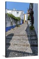 Europe, Portugal, Obidos, Cobblestone Street-Lisa S. Engelbrecht-Stretched Canvas