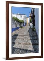 Europe, Portugal, Obidos, Cobblestone Street-Lisa S. Engelbrecht-Framed Photographic Print