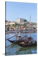 Europe, Portugal, Oporto, Douro River, Rabelo Boats-Lisa S. Engelbrecht-Stretched Canvas