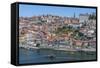 Europe, Portugal, Oporto, Douro River, Rabelo Ferry Boat-Lisa S. Engelbrecht-Framed Stretched Canvas