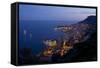 Europe, Principality Monaco, Monte Carlo, Town View, Evening-Chris Seba-Framed Stretched Canvas