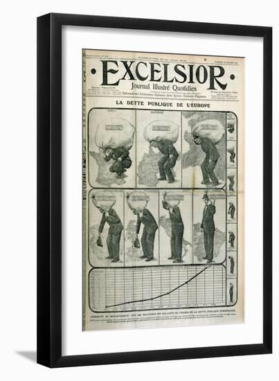 Europe's Public Debt', cover of 'Excelsior' Magazine, 23rd January 1914-null-Framed Giclee Print