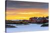 Europe, Scandinavia, Norway, Lofoten Islands, Moskenesoy, Moskenes, Sunset-Christian Kober-Stretched Canvas