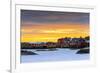 Europe, Scandinavia, Norway, Lofoten Islands, Moskenesoy, Moskenes, Sunset-Christian Kober-Framed Photographic Print