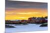 Europe, Scandinavia, Norway, Lofoten Islands, Moskenesoy, Moskenes, Sunset-Christian Kober-Mounted Photographic Print