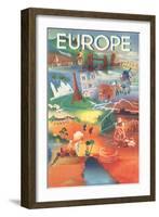 Europe, Scenes of the Continent-null-Framed Art Print