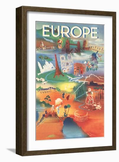 Europe, Scenes of the Continent-null-Framed Art Print