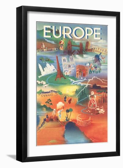 Europe, Scenes of the Continent-null-Framed Art Print