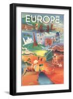 Europe, Scenes of the Continent-null-Framed Art Print