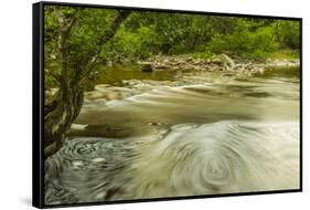 Europe, Scotland, Cairngorm National Park. Swirling Water in Stream-Cathy & Gordon Illg-Framed Stretched Canvas