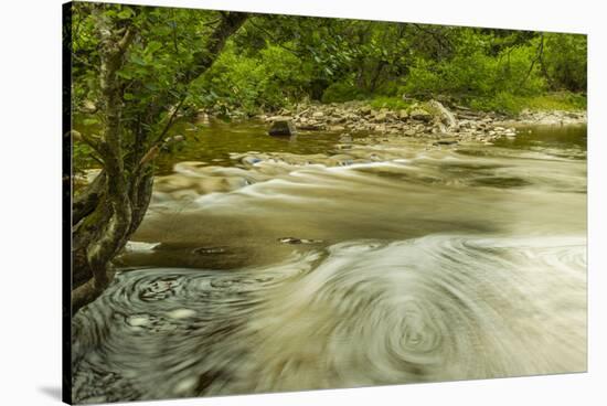 Europe, Scotland, Cairngorm National Park. Swirling Water in Stream-Cathy & Gordon Illg-Stretched Canvas